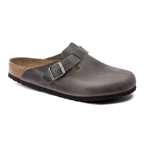 BIRKENSTOCK Unisex Boston Soft Footbed Iron Oiled Leather (regular width) - 1013255