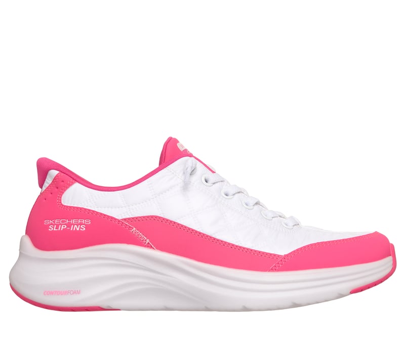 Skechers Women's Contour Foam Slip-In Shoe White/Hot Pink - 150404-WHPK