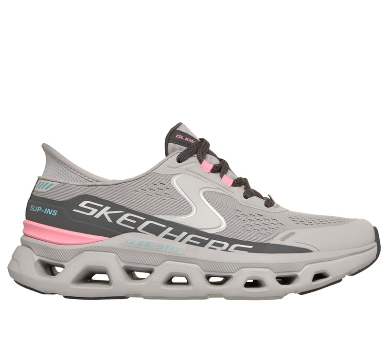 Skechers Womens Slip-ins: Glide-Step Altus Slip-in Shoes Gray/Pink - 150510-GYPK