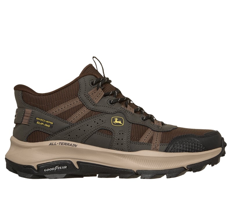 Skechers x John Deere Men's Slip-ins: Equalizer 5.0 Trail - Row Crop Slip-In Mid Top Hiking Boot Brown/Black - 256212-BRBK