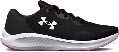 Under Armour Girls' Grade School UA Charged Pursuit 3 Running Shoes Black/Jet Gray/White - 3025011-001