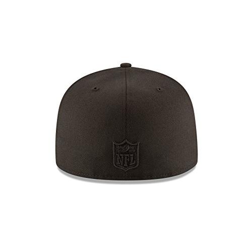 NFL Men's Black On Black 59Fifty Fitted Cap