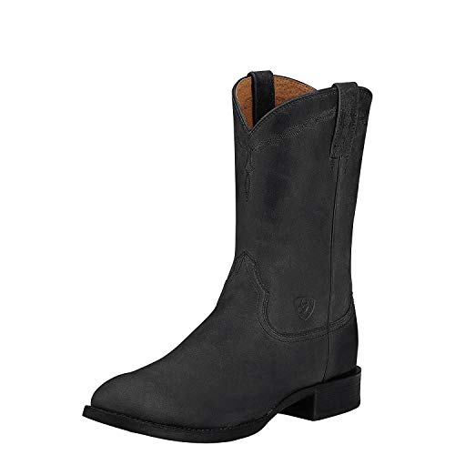 Ariat Heritage Roper Wide Square Toe Western Boots - Men?s Traditional Leather Country Boot