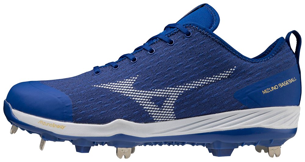 Mizuno Men's Dominant 4 Low Metal Baseball Cleat Royal/White - 320667.5200