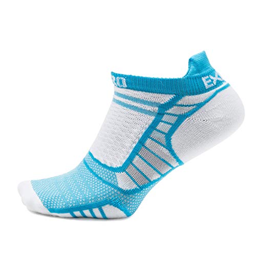 Thorlo Unisex Experia PROLITE Ultra-Light Cushion No Show Tab Socks Turquoise - XPTU-216