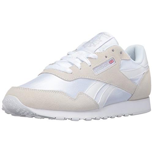 Reebok Women's Classic Royal Nylon Sneaker White/White/Steel - BD1555