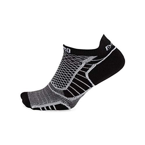 Thorlo Unisex Experia PROLITE Ultra-Light Cushion No Show Tab Socks Black/White - XPTU-286