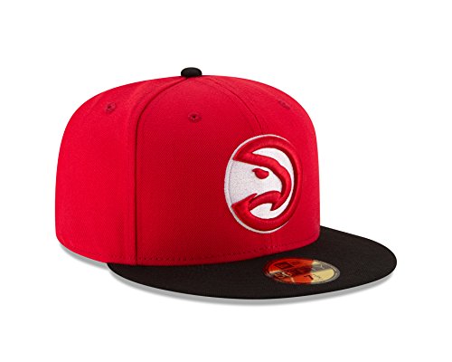 NBA Atlanta Hawks Men's 2-Tone 59FIFTY Fitted Cap, 7.5, Red