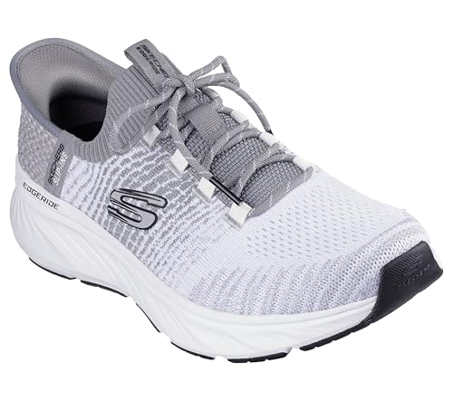 Skechers Men's Edgeride Raygo Hands Free Slip-in Sneaker,White/Gray,8.5