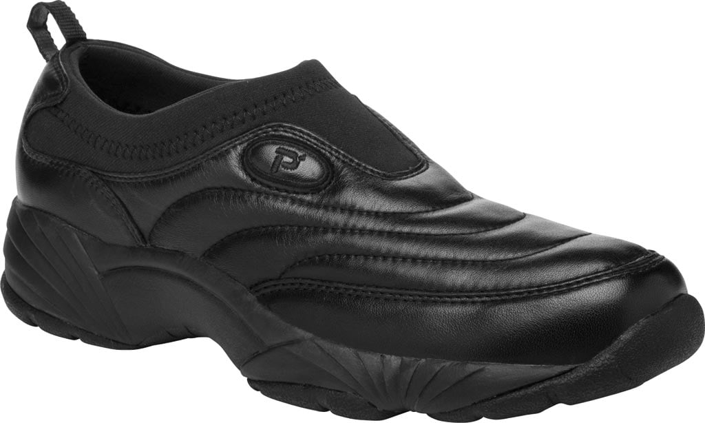 Propet Men's Wash N Wear Slip-On II Shoe Black Leather - M3851B