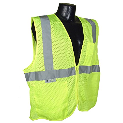 Radians Polyester Mesh Economy Class 2 High Visibility Vest with Zipper Closure