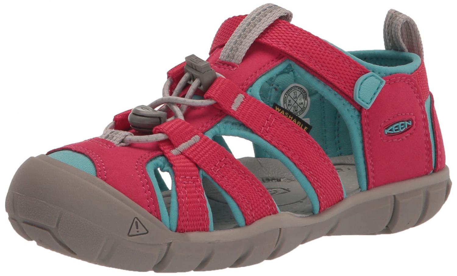 KEEN Seacamp 2 CNX Closed Toe Sandals, Daisies/Marina, 1 US Unisex Big Kid