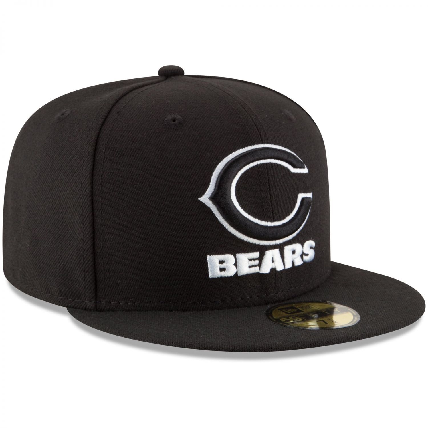 New Era Adult Men NFL Black with White 59FIFTY