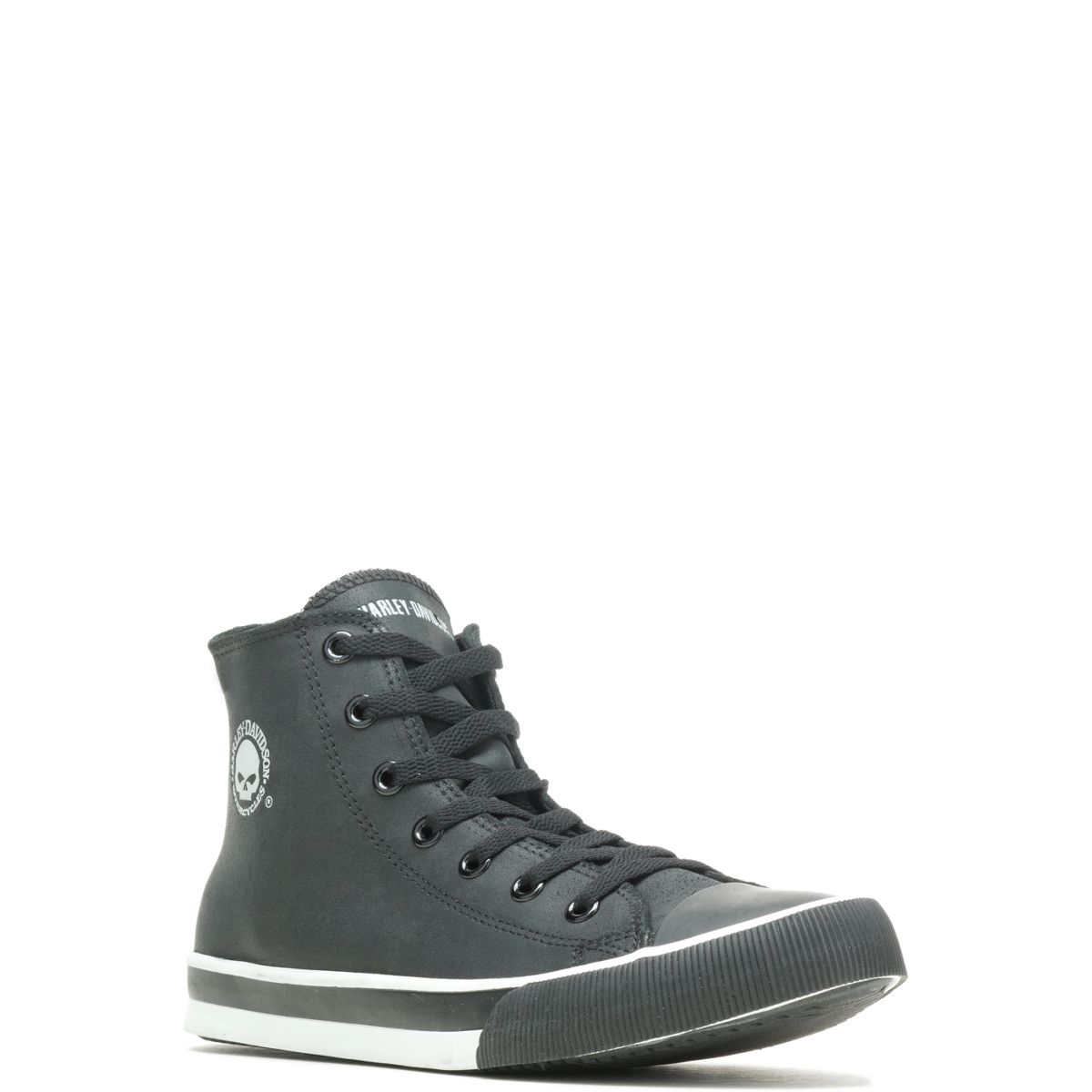 Harley-Davidson Men's Baxter High-Top Sneaker Black/White Snake - D93341