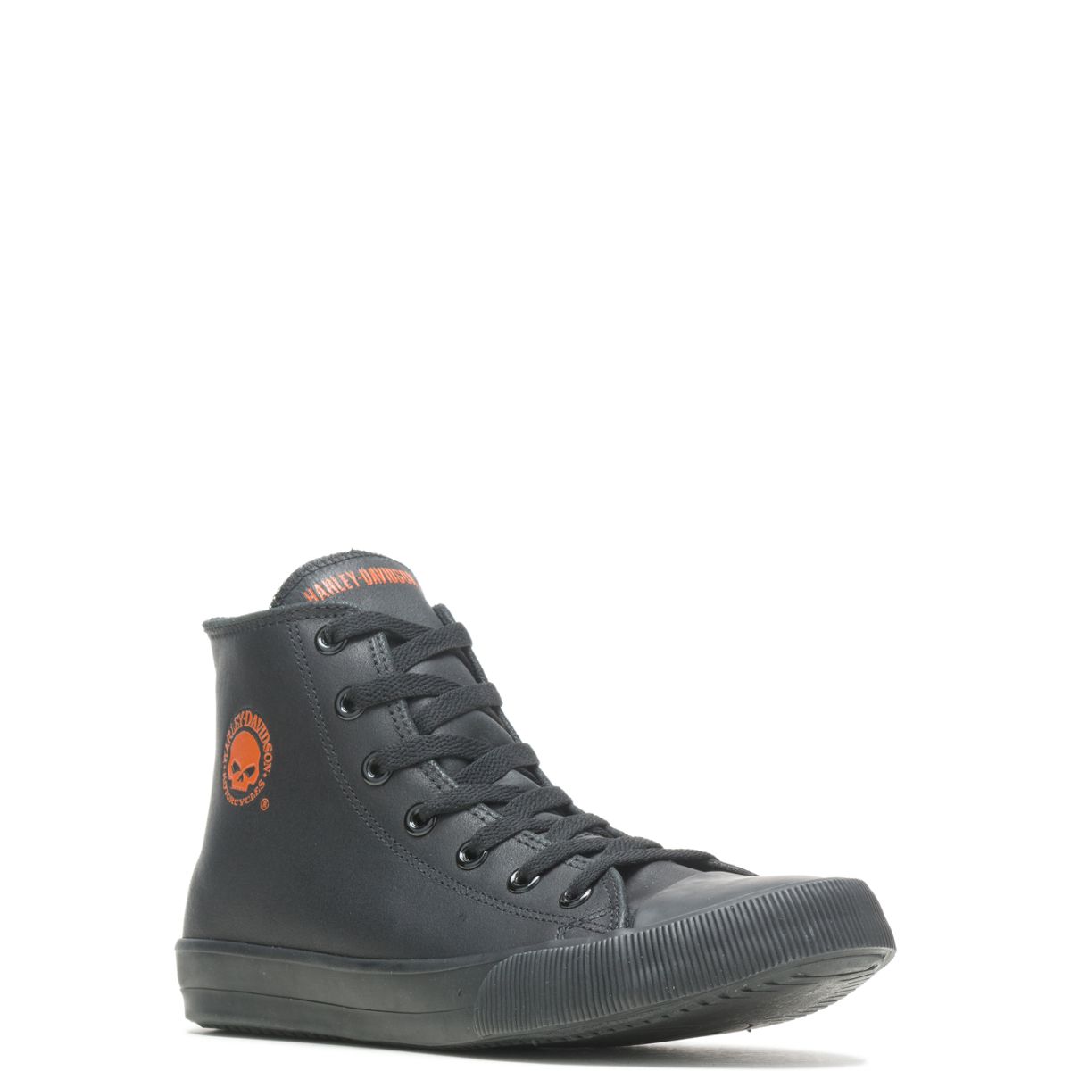 Harley-Davidson Men's Baxter High-Top Sneaker Black/Orange - D93343