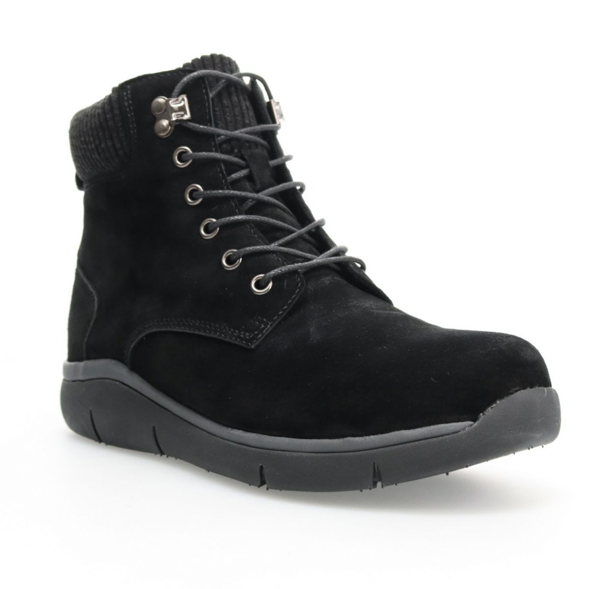 Propet Women's Scarlet Ankle Boot Black Suede - WCA016SBLK