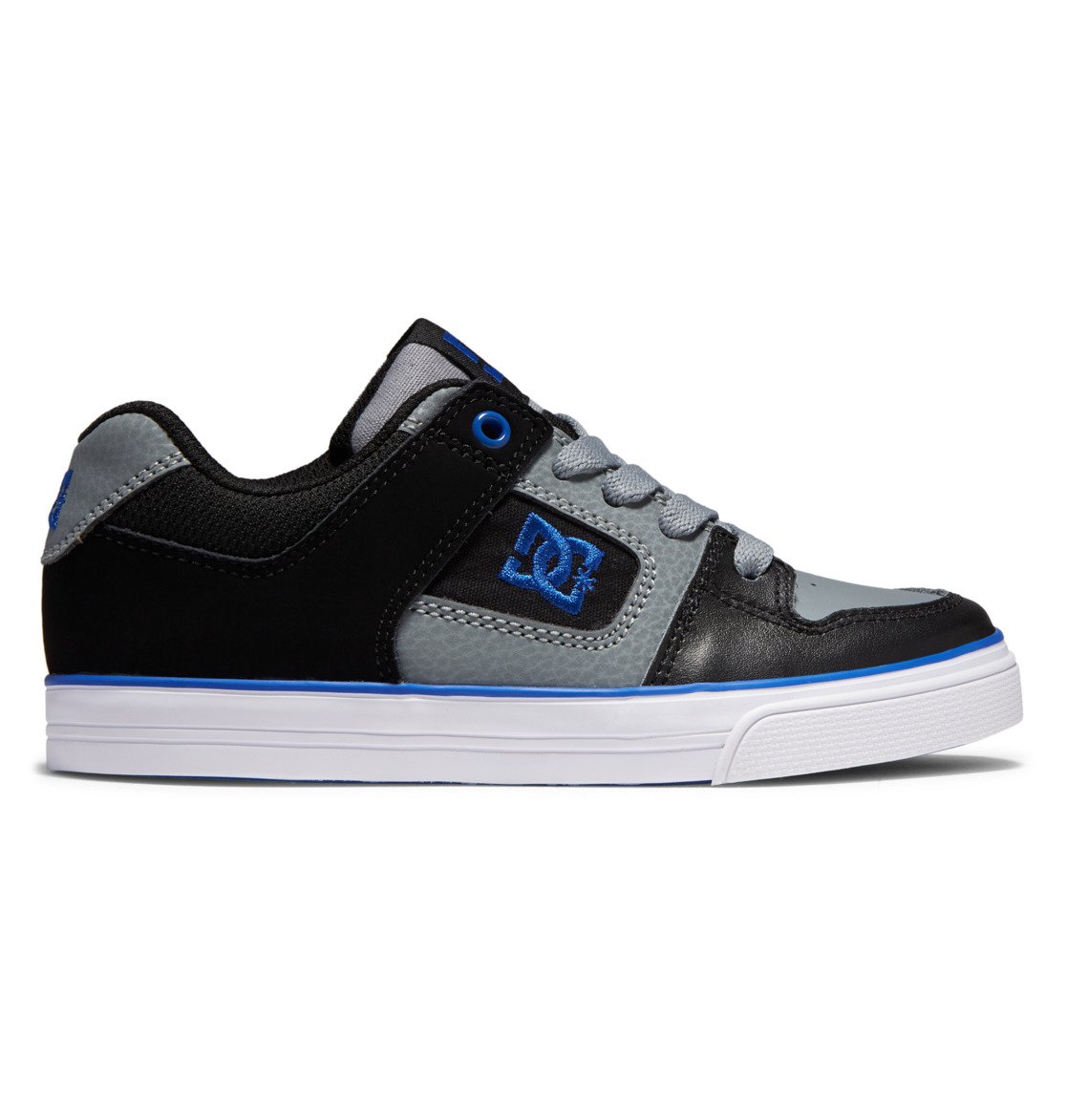 DC Shoes Unisex Kids' Pure Shoes Black/Grey/Blue - ADBS300267-XKSB