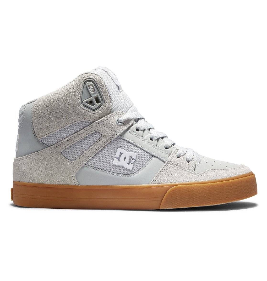 DC Shoes Men's Pure High-Top Shoes Grey/Gum - ADYS400043-2GG