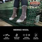 Darn Tough Women's 1/4 Steely Midweight with Full Cushion Toe Box Work Sock (Style 2016) - Indigo, Medium