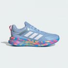 Adidas Unisex Kids Fortarun 4.0 Athletic Shoe Glow Blue/Magic Grey Metallic/Lucid Pink - JR9806