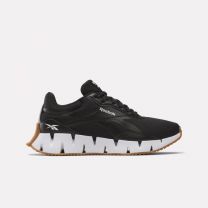 Reebok Women's Zig Dynamica STR Sneaker, Black/White/Silver Metallic, 11