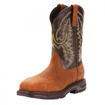 ARIAT WORK Men's 11" WorkHog XT Carbon Toe Waterproof Work Boot Tumbled Bark - 10024966