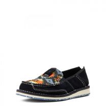 Ariat Women's Cruiser Slip-On Black Suede/Deepest Aztec - 10040358