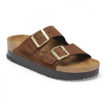 Papillio by BIRKENSTOCK Women's Arizona Flex Platform Dark Tea Nubuck (narrow width) - 1028366