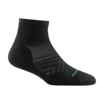 Darn Tough Women's Run Quarter Ultra-Lightweight Running Sock Black - 1048-BLACK