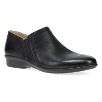 Dansko Women's Cheryl Low Ankle Bootie Wide Black Burnished Nubuck - 10501020200