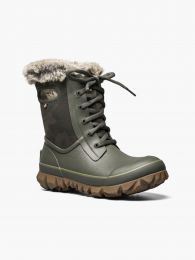 BOGS Women's Arcata Tonal Camo Waterproof Lace Up Snow Boots Dark Green - 72693-301