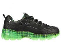 Skechers Women's D'Lites - Glam Rocker Sneaker Black/Lime - 149508-BKLM