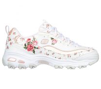 Skechers Women's D'Lites - Blooming Path Sneaker White/Pink - 149639-WPK