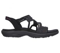 Skechers Women's Reggae Slim - Stretch Disco Sandals Black - 163075-BLK