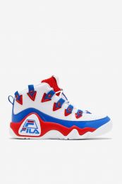 FILA Men's Grant Hill 1 Sneaker White/Red/Prince Blue - 1BM01288-125