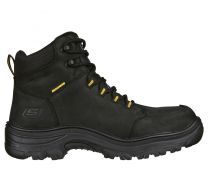 SKECHERS WORK Men's Burgin - Benafick ST Steel Toe Waterproof Work Boot Black - 200123-BLK