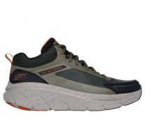 Skechers Men's Relaxed Fit: D'Lux Walker 2.0 - Grailo Waterproof Mid-Top Hiking Shoe Olive/Orange - 232953-OLOR