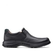 Clarks Men's Un Brawley Step Slip-On Black Leather - 26151788