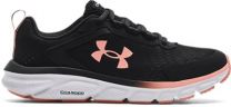 Under Armour Women's UA Charged Assert 9 Running Shoes Black/White/Pink Sandas - 3024591-007