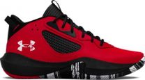 Under Armour Unisex Lockdown 6 Basketball Shoes Red/Black/White - 3025616-600