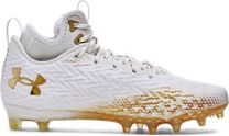 Under Armour Men's UA Spotlight Clone 3.0 MC Football Cleats White/White/Metallic Gold - 3026334-104