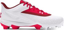 Under Armour Men's UA Leadoff Low RM 3.0 Baseball Cleats Red/White/Red - 3027447-600