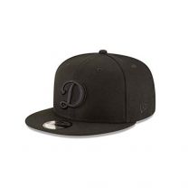 New Era 9Fifty Hat Los Angeles Dodgers Basic D Black On Black Snapback Adjustable