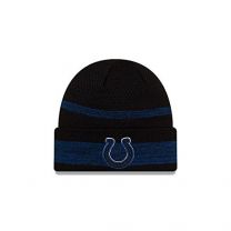 New Era Men's Black Indianapolis Colts 2021 NFL Sideline Tech Cuffed Knit Hat
