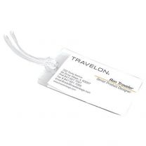 Travelon Set of 3 Self-Laminating Luggage Tags, Clear, 4.5 x 2.75 x 0.25
