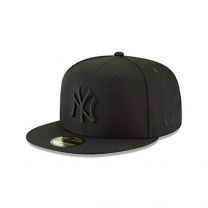 New Era New York Yankees Blackout Basic 59Fifty Fitted Cap Hat Black 11591128