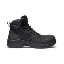 KEEN Utility Men's 6" Evanston Carbon Fiber Toe Waterproof Work Boot Black/Black - 1029150