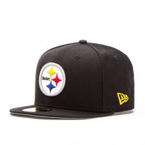 New Era Men's Black Pittsburgh Steelers Omaha 59FIFTY Fitted Hat