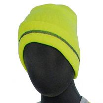 Majestic Glove 75-8201 Knit Acrylic Beanie, High Visibility, Class 2, One Size, Yellow