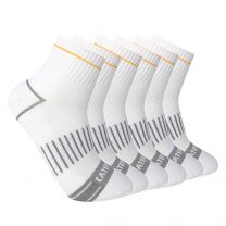 Caterpillar Men's Advanced Half Cushion Quarter Socks (6 Pack) White - 43CT302349TB-WHT